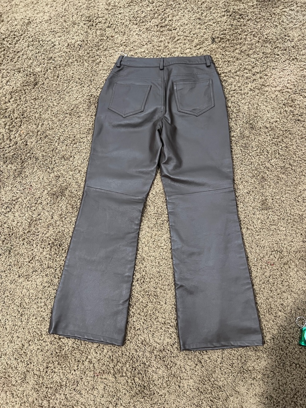 Newport News Jeanology vintage 90’s Brown Leather lined Bootcut Pants size 6 - Picture 8 of 11
